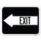 Signmission Exit With Left Arrow Heavy-Gauge Aluminum Rust Proof Parking Sign, 18" H, 24" L, A-1824-24607 A-1824-24607 - alternate 1